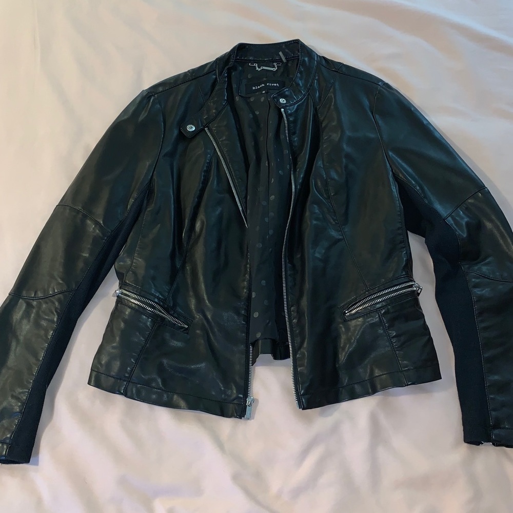 Black Rivet Leather Jacket